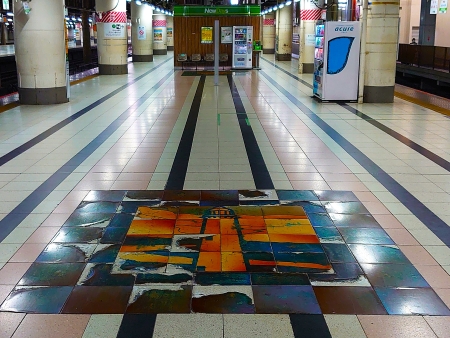タイルアート 塩屋崎灯台