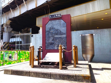 「あゝ上野駅」の歌碑